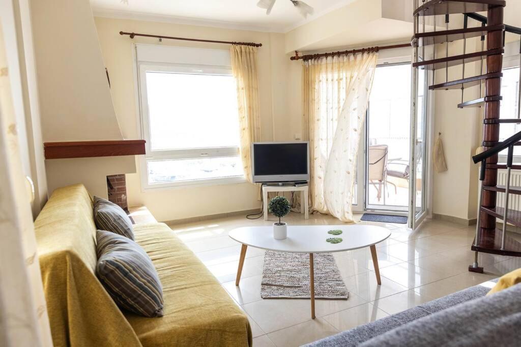 Port View House-Comfy Family Apartment-Panoramic View Néa Péramos Extérieur photo